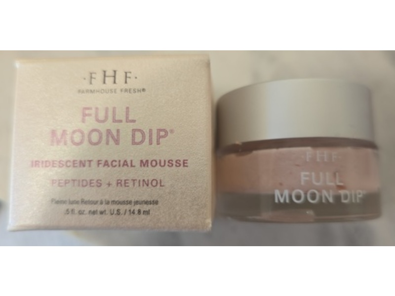FHF Full Moon Dip Iridescent Facial Mousse, Peptides + Retinol, 0.5 fl oz/14.8 mL