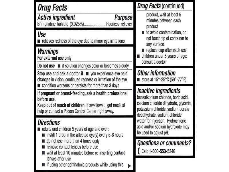 Bausch + Lomb Lumify Redness Reliever Eye Drops, 0.08 fl oz/2.5 mL