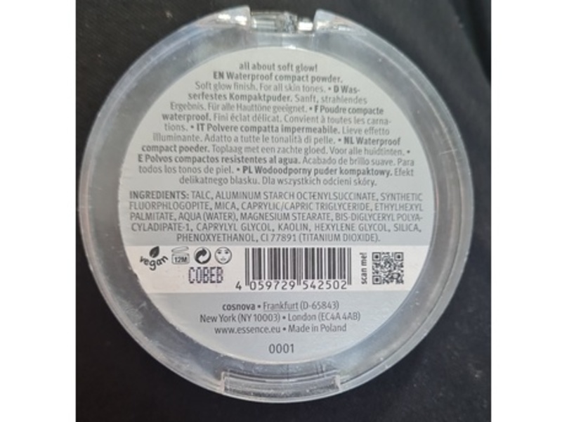Essence Fixing Compact Powder, All About Soft Glow!, 0.28 oz/8 g