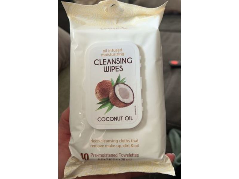 Personal Care Cleansing Wipes, Coconut Oil. 40 Towellets