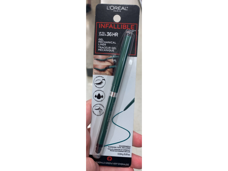 L'Oreal Paris Infallible Grip Gel Mechanical Liner, Emerald Green, 0.011 oz/0.324 g