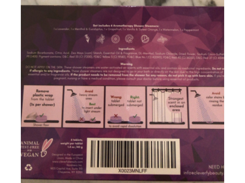 By Clevefy Six Aromatherapy Shower Bombs Steamers Set