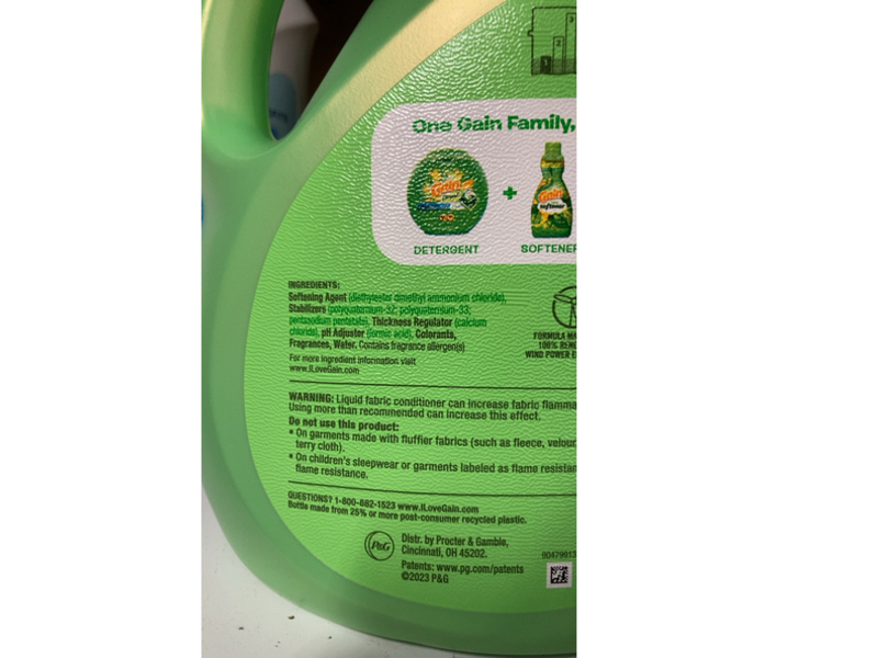 Gain Ultra Fabric Softener, Original, 136 Loads, 100 fl oz/2.98 L