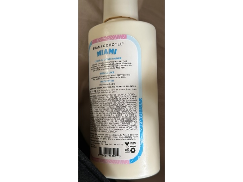 ShampooHotel Miami Leave-In Conditioner, 6.7 fl oz/200 mL