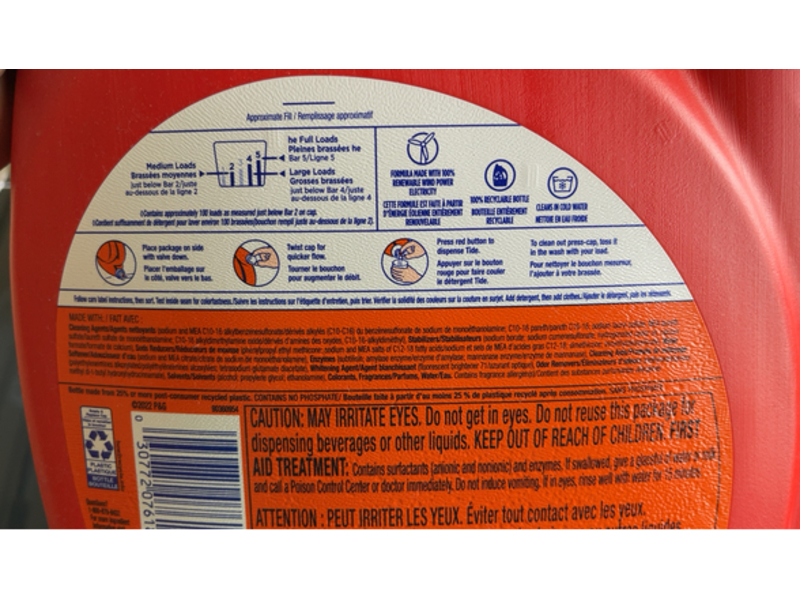 Tide Original Liquid Laundry Detergent, 100 Loads, 146 fl oz/4.31 L