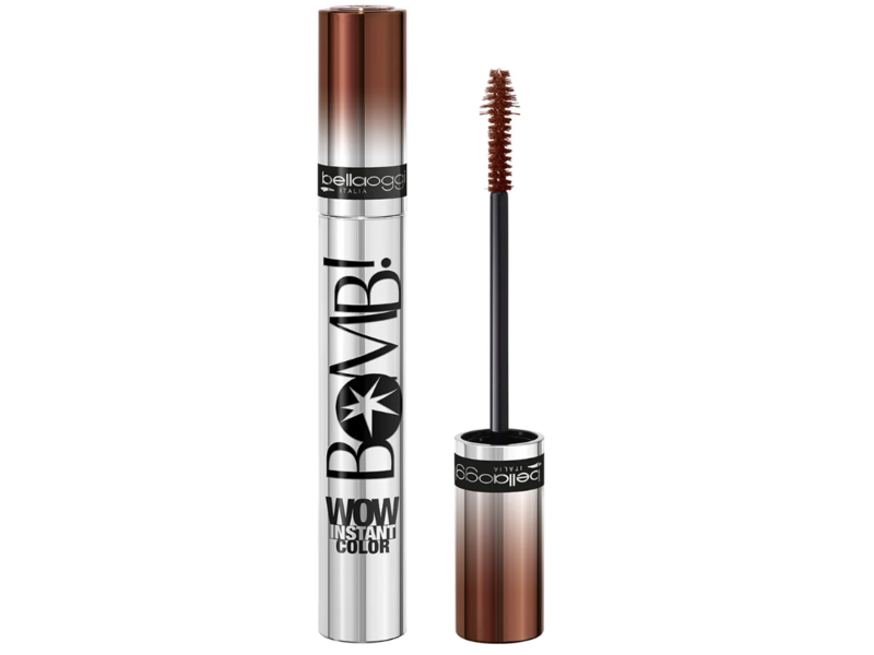 Bellaoggi Italia Bomb! Volume Color Wow Instant Color Mascara, Brown, 9 mL