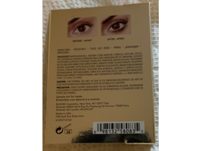 Buxom Lash Mascara, Blackest Black, 0.10 fl oz/3.0 mL