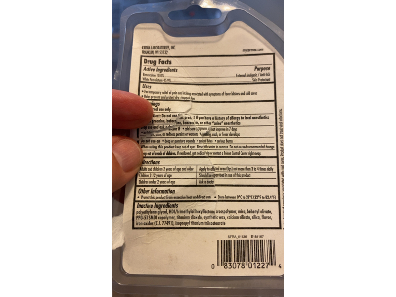 Carmex Cold Sore Treatment, 07 fl oz