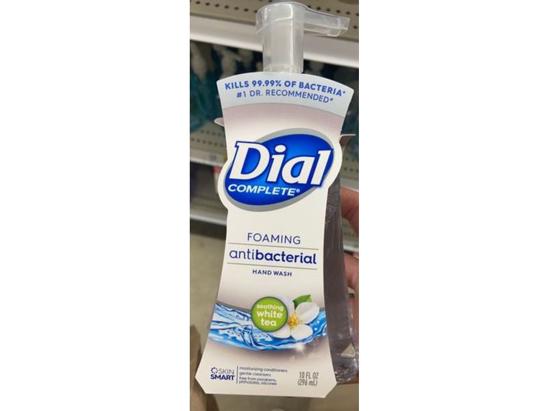 Dial Complete Foaming Antibacterial Hand Wash, White Tea, 10 fl oz/296 mL