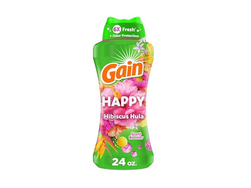 Gain Happy Laundry Scent Booster Beads, Hibiscus Hula, 24 oz/680 g