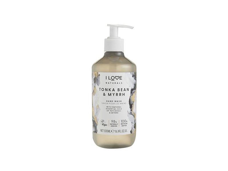 I Love Naturals Hand Wash, Tonka Bean & Myrrh, 16.9 fl oz/500 mL