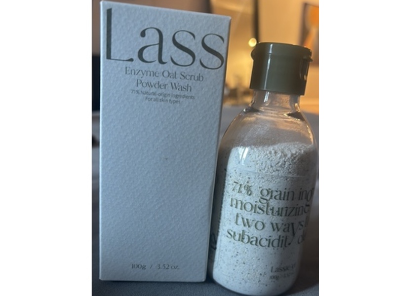 Lassie'el Enzyme Oat Scrub Powder Wash, 3.52 oz/100 g