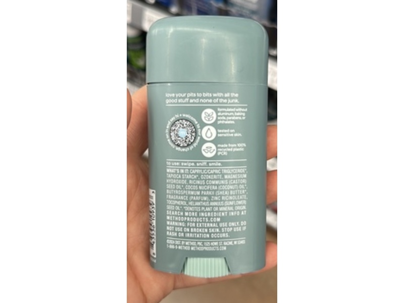 Method Men's Deodrant, Sea + Surf, 2.65 oz/75 g