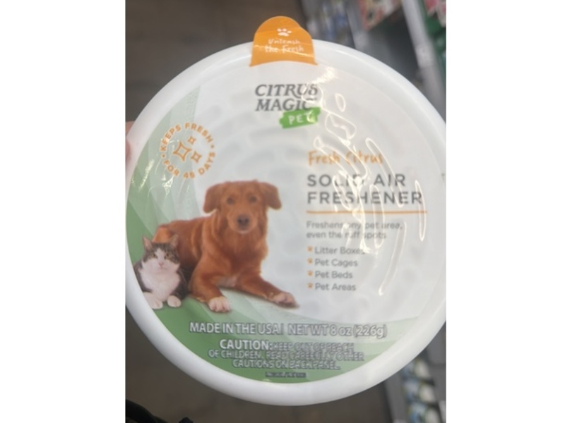 Citrus Magic Pet Solid Air Freshener, Fresh Citrus, 8 oz/226 g