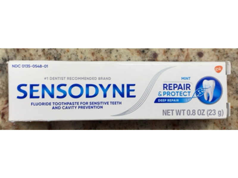 Sensodyne Repair & Protect Fluoride Toothpaste, Mint, 0.8 fl oz/23 g