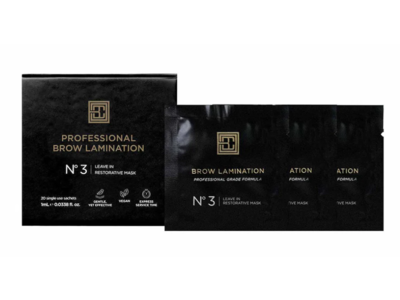 Brow Code Professional Brow Lamination Leave In Restorative Mask, 0.0338 fl oz/1 mL, 20 Count
