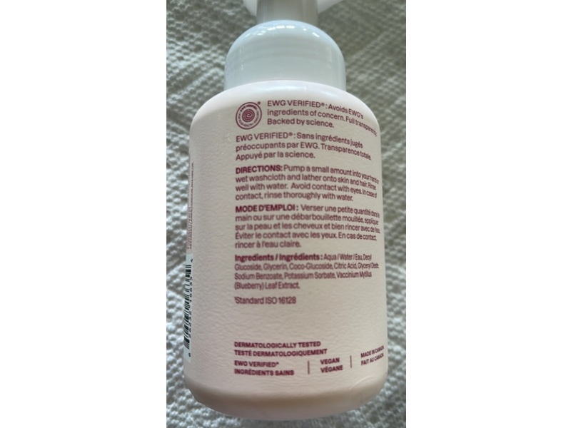 Attitude Baby Leaves Hair & Body Foaming Wash, Unscented, 10 fl oz/295 mL