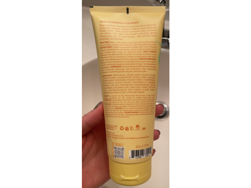 Petal Fresh True Hydration Cleanser, Honey Extract, 6 fl oz/177 mL