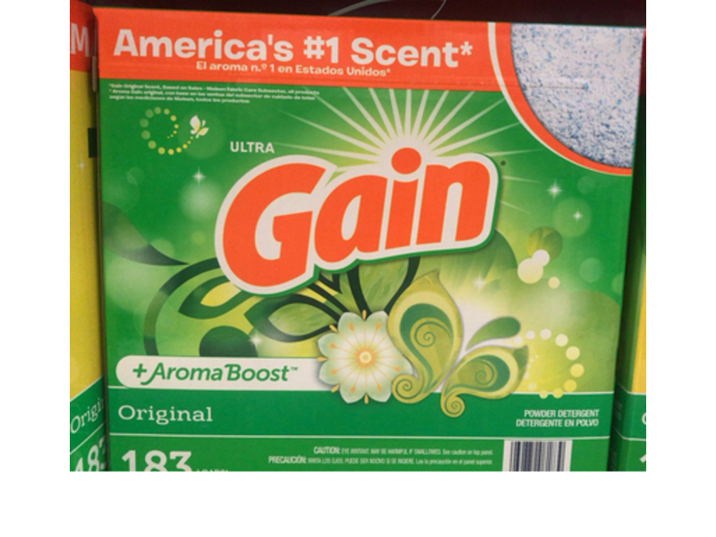 Gain Ultra + Aroma Boost Powder Detergent, Original, 183 Loads, 188 oz/5.34 kg
