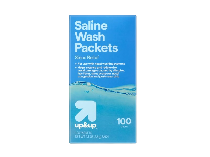Up & Up Sinus Relief Saline Wash Packets, 0.1 oz/2.8 g, 100 Count