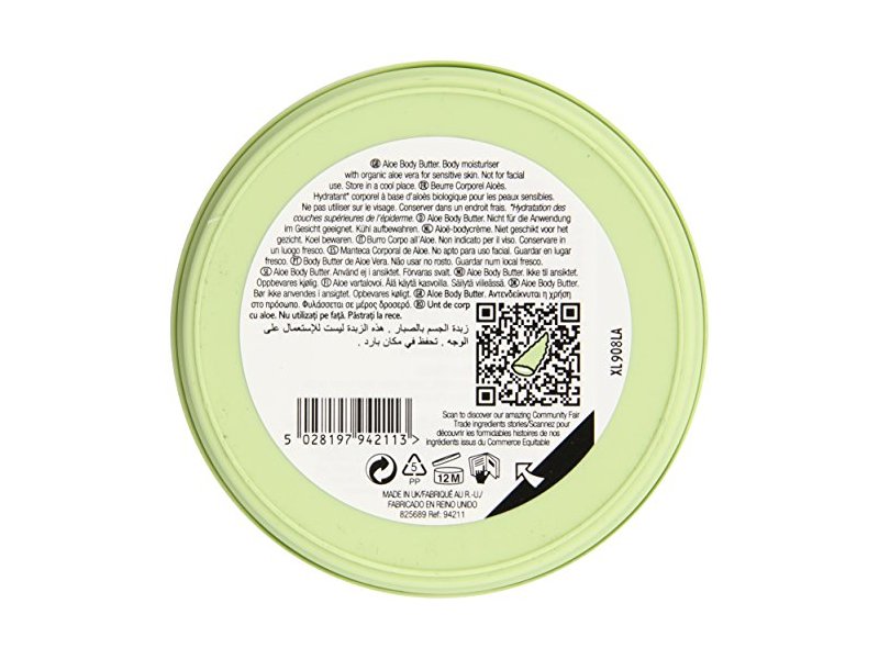 The Body Shop Body Butter, Aloe, 6.75 Ounces Ingredients and Reviews