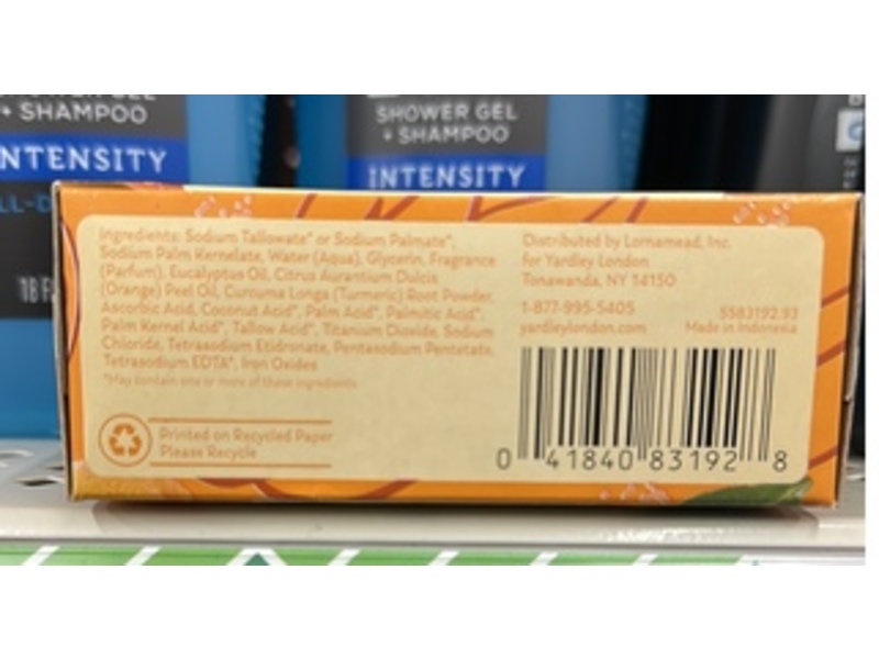 Yardley London Nourishing Bath Bar, Vitamin C, 4 oz/113 g