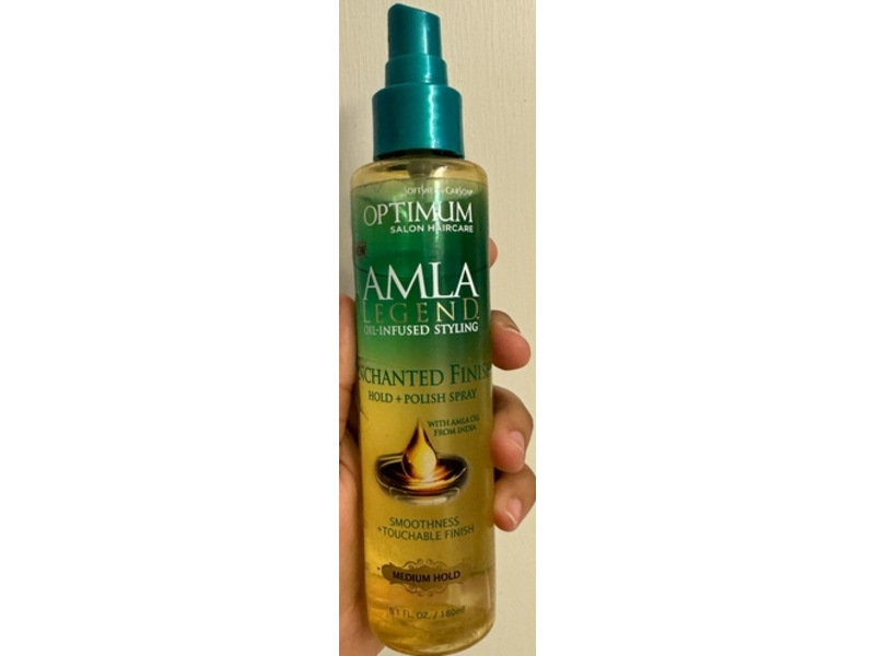 SoftSheen - Carson Optimum Amla Legend Enchanted Finish Hold + Polish Spray, Amla Oil, 6.1 fl oz/180 mL