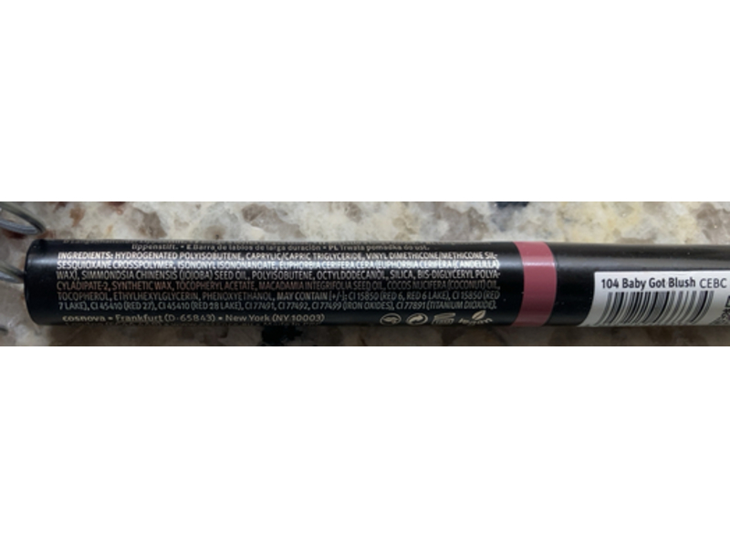 Essence The Slim Stick Long Lasting Lipstick, 104 Baby Got Blush, 0.05 oz/1.7 g