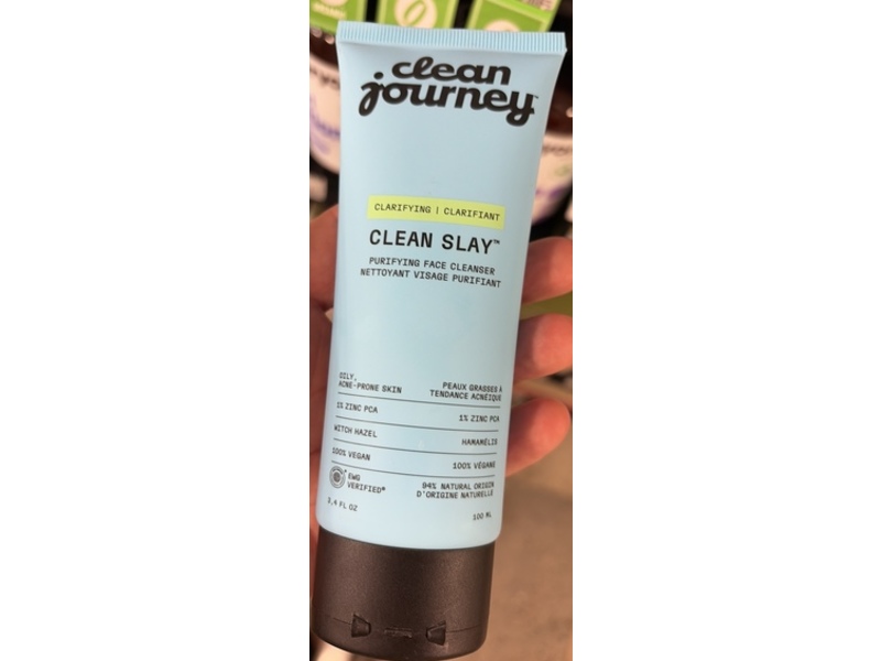 cleanjourney Clean Slay Purifying Face Cleanser, 3.4 fl oz/100 mL