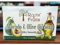 Roots & Fruits Bar Soap, Avocado & Olive Oil, 5 oz/141 g - Image 3