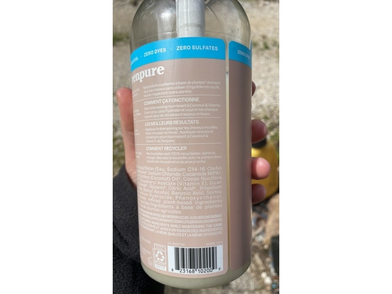 Renpure Coconut & Vitamin E Nourshing Shampoo, 28 fl oz/828 mL