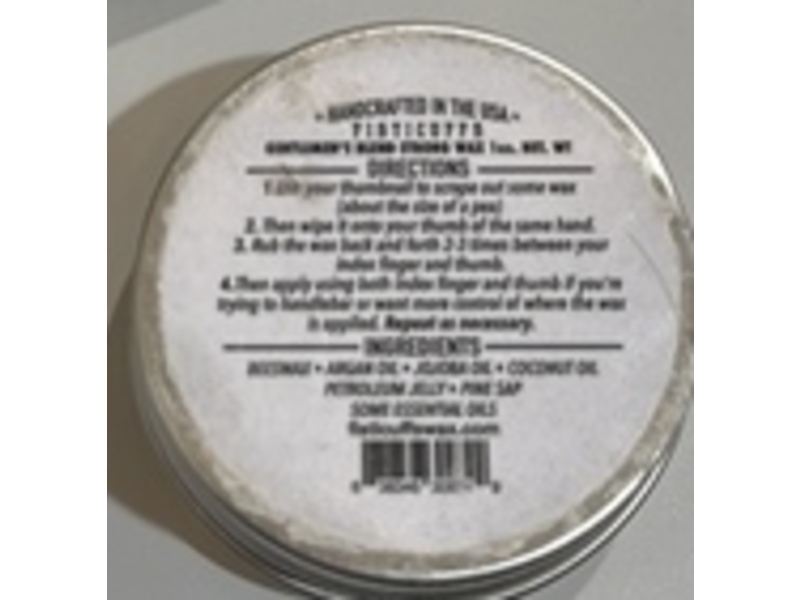 Grave Before Shave Gentlemen's Blend Fisticuffs Strong Hold Mustache Wax, Sandalwood, 1 fl oz