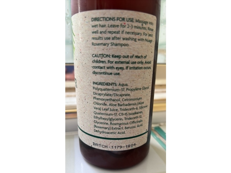 Nuage Conditioner, Rosemary, 400 mL