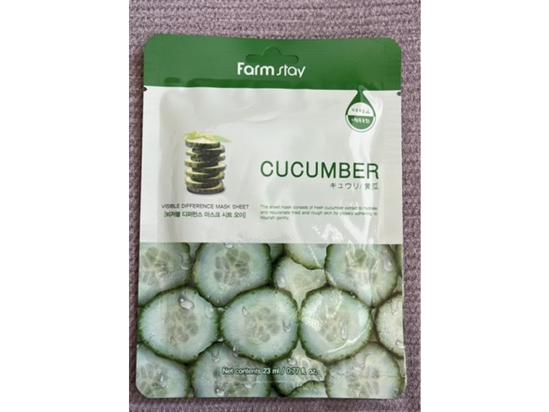 Farmstay Cucumber Face Mask, 0.77 fl oz/23 mL