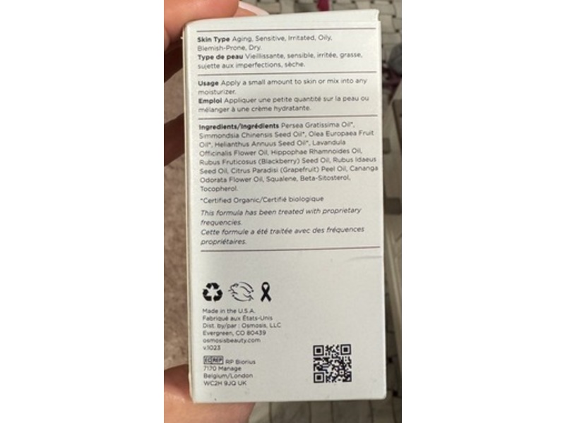 Osmosis Nourish Facial Oil, Avocado, 1 fl oz/30 mL