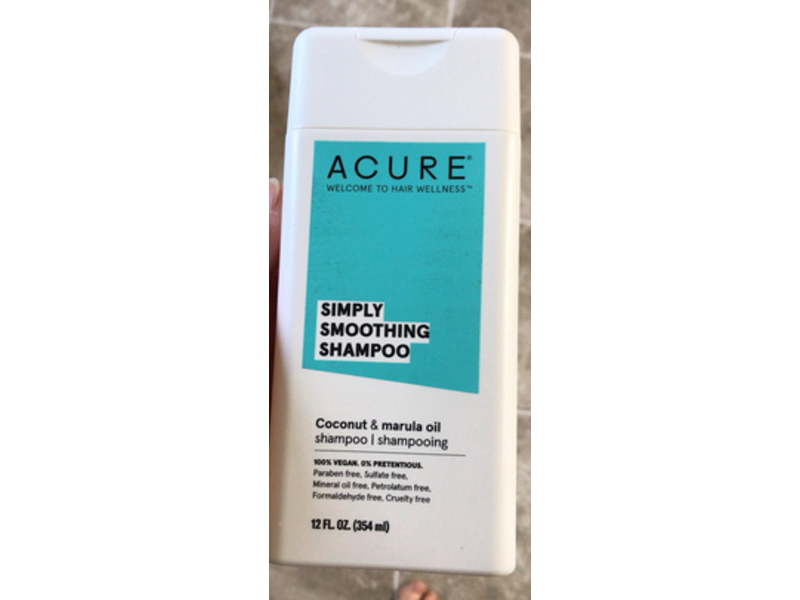 Acure Simply Smoothing Shampoo, Coconut & Marula, 12 fl oz/354 mL