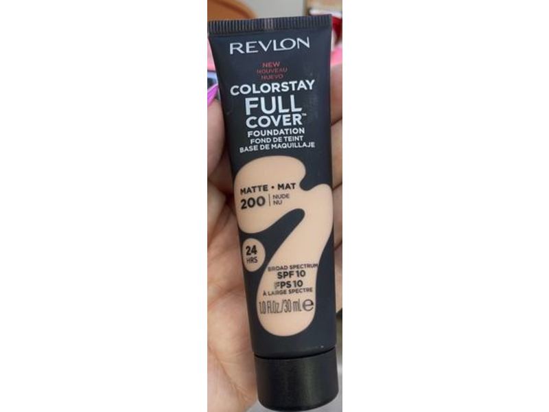 Revlon Colorstay Full Cover Foundation, 200 Nude, SPF 10, 1.0 fl oz/30 mL