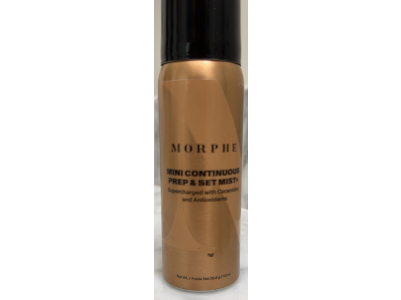 Morphe Mini Continuous Prep & Set Mist+, Ceramides & Antioxidants, 1.3 oz/36.8 g