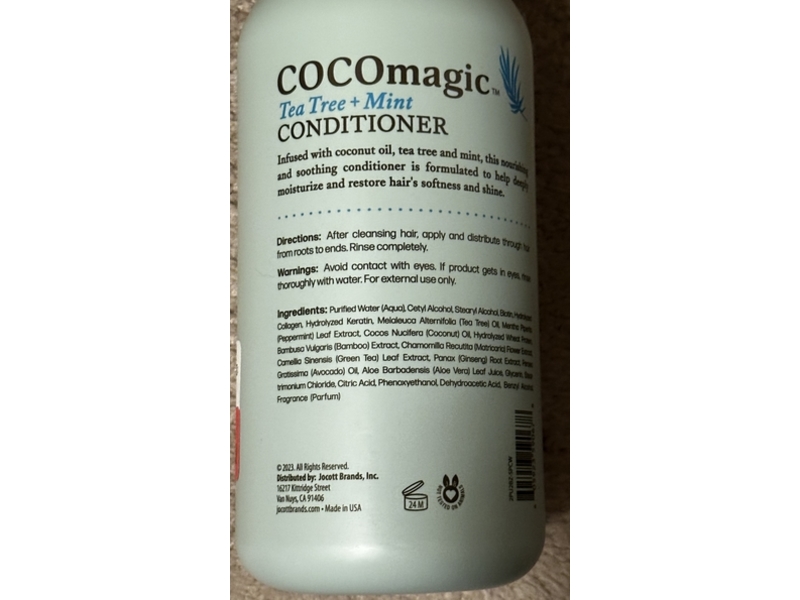Coco Magic Tea Tree+Mint Conditioner, Coconut Oil, 32 fl oz/946 mL