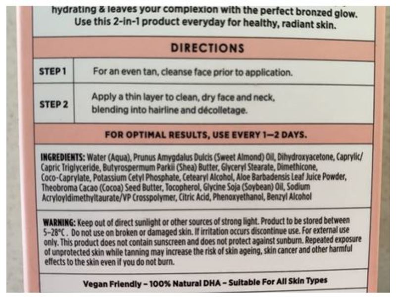 Bali Body Gradual Face Tan Hydrating Cream, 1.69 fl oz/50 ml