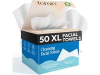 Fomin Ultra-Soft Plant-Based & Tear-Resistant Cleansing Facial Towels, 365 g, 50 Extra Large Towels - thumbnail 1
