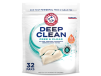 Arm & Hammer Deep Clean Concentrated Laundry Detergent Paks, Free & Clear, 640 g, 32 Count - thumbnail 1