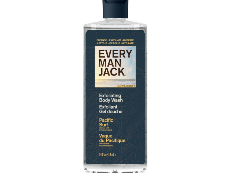 Every Man Jack Exfoliating Body Wash, Pacific Surf, 14 fl oz/414 mL