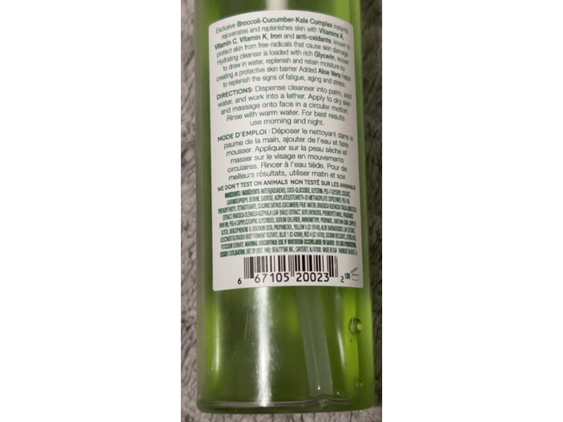 Earth To Skin Super Greens Nourishing Face Cleanser, 4.7 fl oz/140 mL