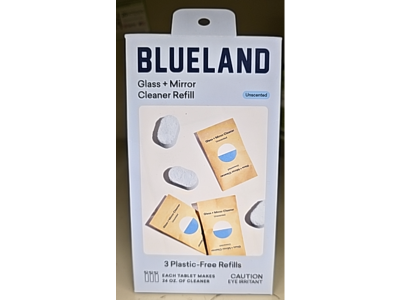 Blue Land Glass + Mirror Cleaner Refill Tablet, 24 oz
