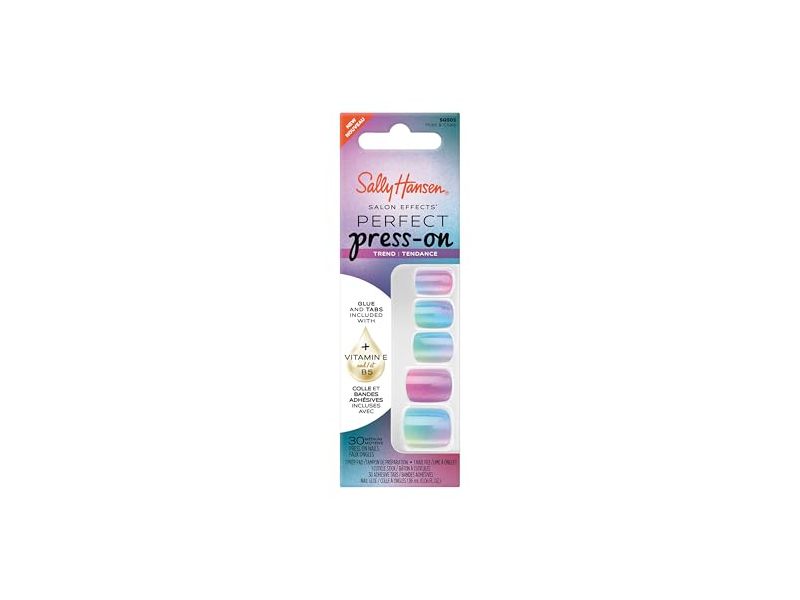 Sally Hansen Salon Effects Perfect Press-On Nails, Hues & Clues, 30 Count