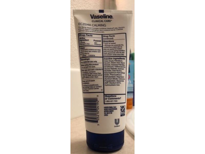 Vaseline Eczema Calming Therapy Cream, Barrier Repair Complex, 6.8 fl oz / 200 mL
