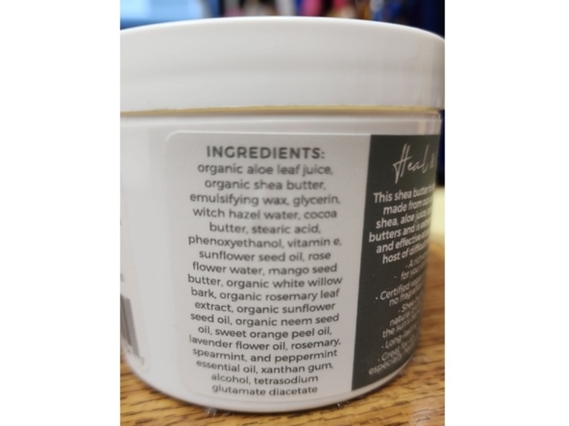 Just Naturals Healing Butter Cream, Rosemary Mint, 4 fl oz/118 mL