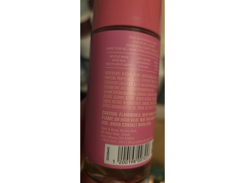 Bath & Body Works Fine Fragrance Mist, Juicy Strawberry, 2.5 fl oz/75 mL