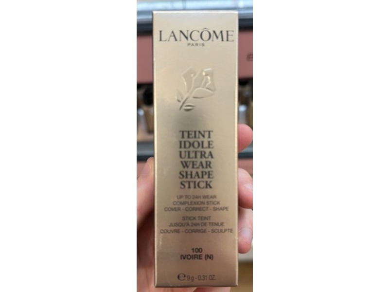 Lancôme Paris Teint Idole Ultra Wear Shape Stick, 100 Ivoire (N), 0.31 oz/9 g